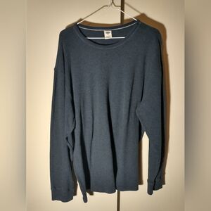 Old Navy (RN# 54023) Dark Grey / Navy Long-Sleeved Waffle Knit Shirt - Size 2XL